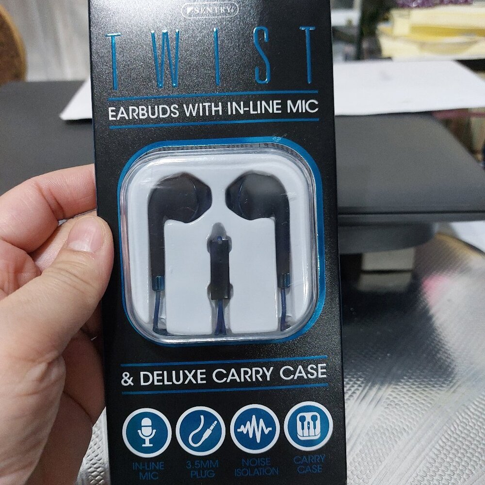 SENTRY Earbuds Earphones TWIST Earbuds With In Line MIC